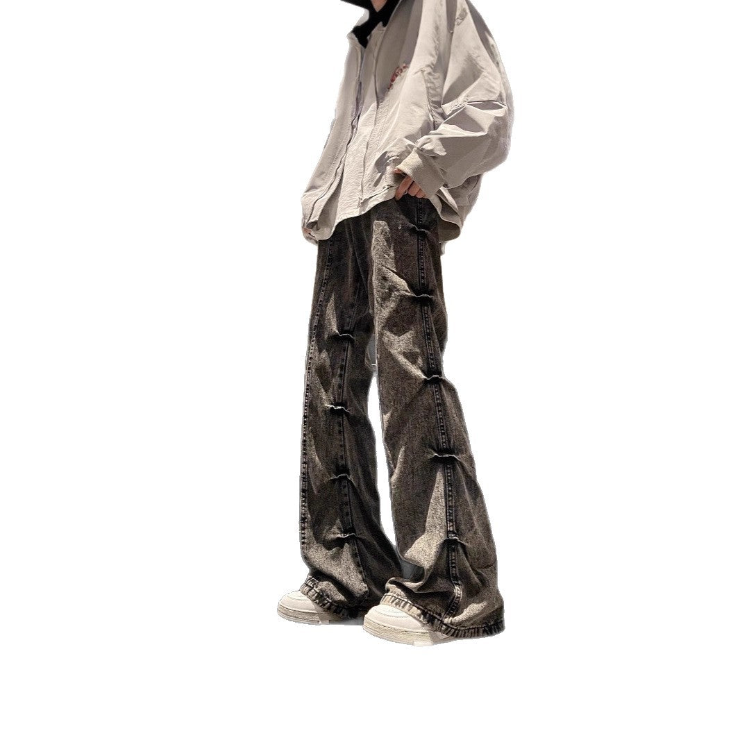 Women's Fashion Wide-Cut Jeans Mune Fashion