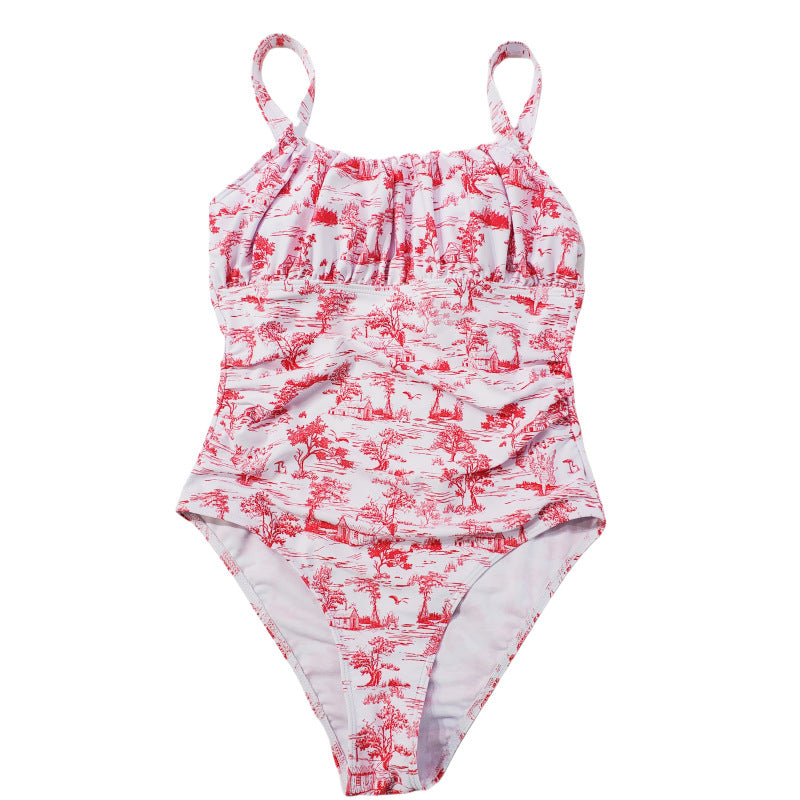 Women’s one-piece swimsuit with floral pattern Mune Fashion
