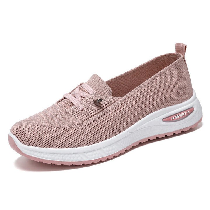 Women's sporty sneakers with elastic knitted upper material and cushioning sole Mune Fashion