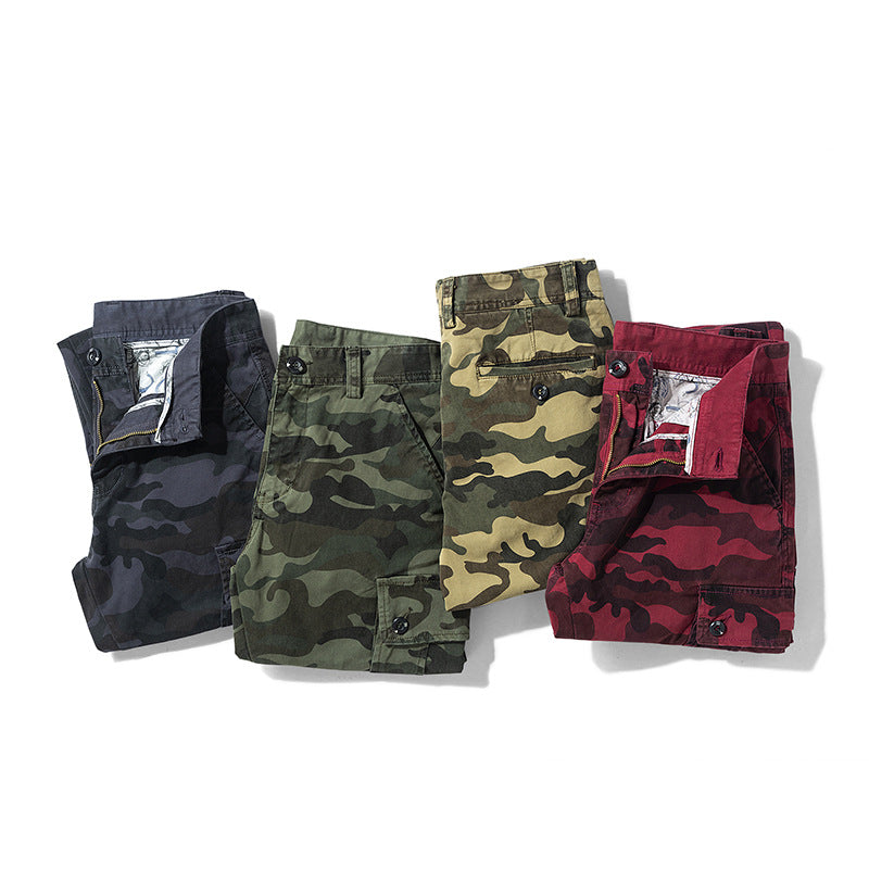 Herren Camo-Utility-Joggerhose mit verstärkten Kniepaneelen und elastischem Knöchelabschluss Mune Fashion
