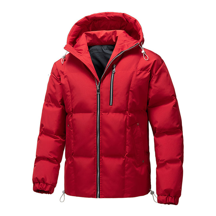 Men's short quilted functional anorak with synthetic thermal filling and adjustable hood Mune Fashion