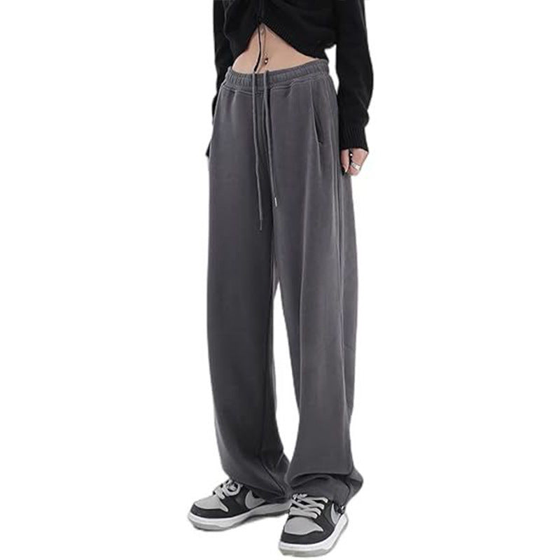 Women's nan locker falling sweatpants with extra wide leg, high waistband and drawstring Mune Fashion