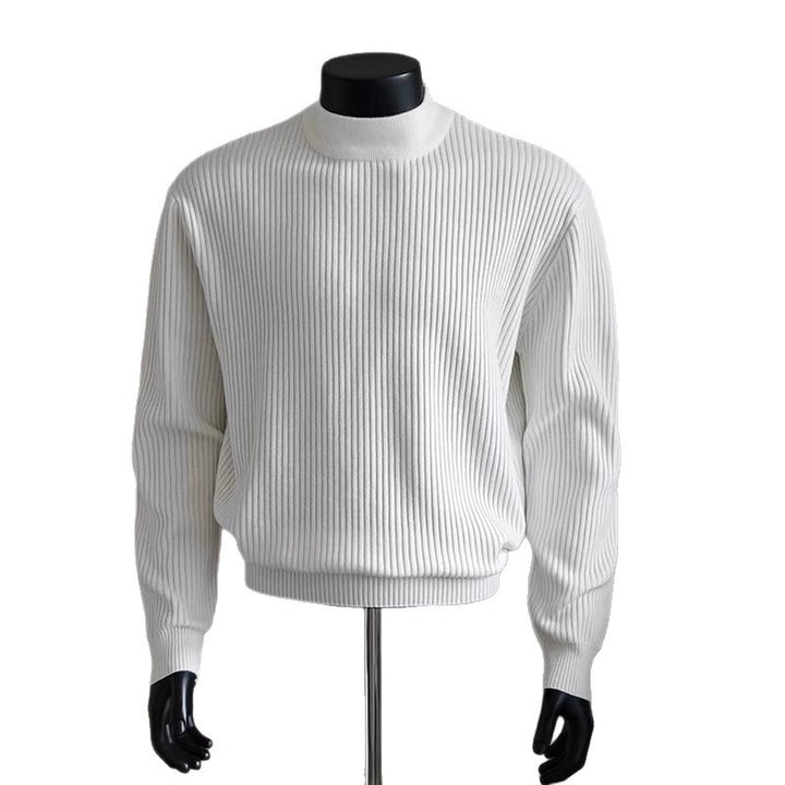 Men's Stylish Chunky Knit Sweater with Stand-Up Collar Mune Fashion