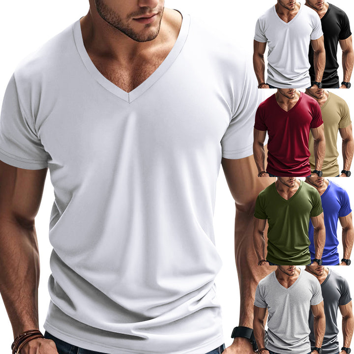 Men's V-neck functional shirt made of lightweight interlock with a fitted cut Mune Fashion
