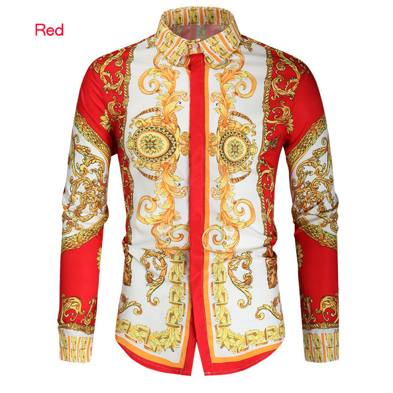 Men's Luxury Shirt with Impressive Baroque Pattern Mune Fashion