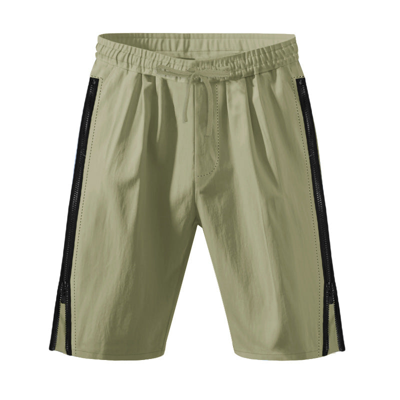 Men's lightweight training shorts with elastic drawstring waistband, side ventilation zippers, and slash pockets Mune Fashion