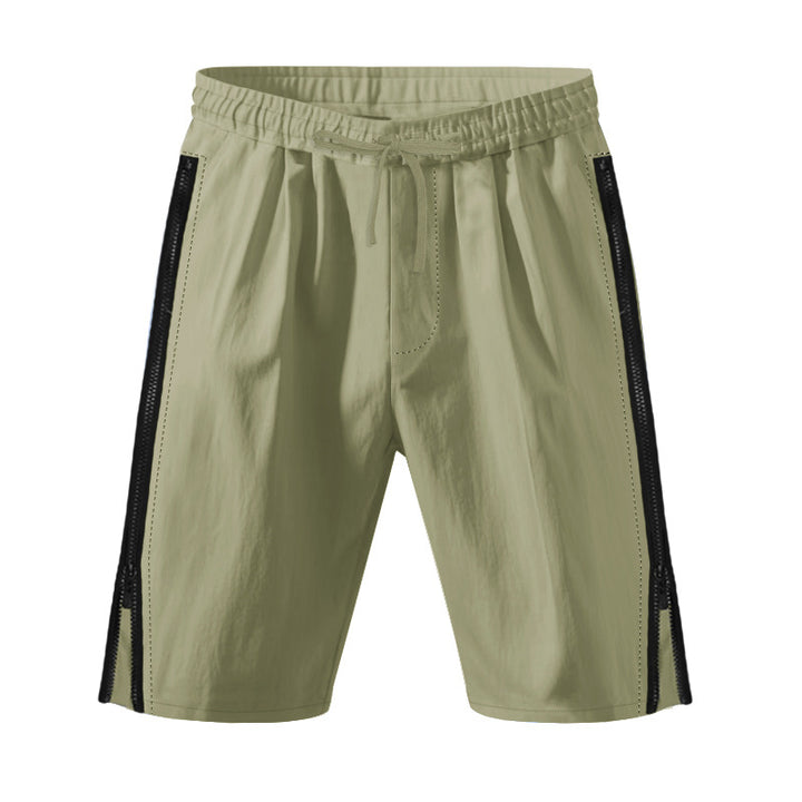 Men's lightweight training shorts with elastic drawstring waistband, side ventilation zippers, and slash pockets Mune Fashion