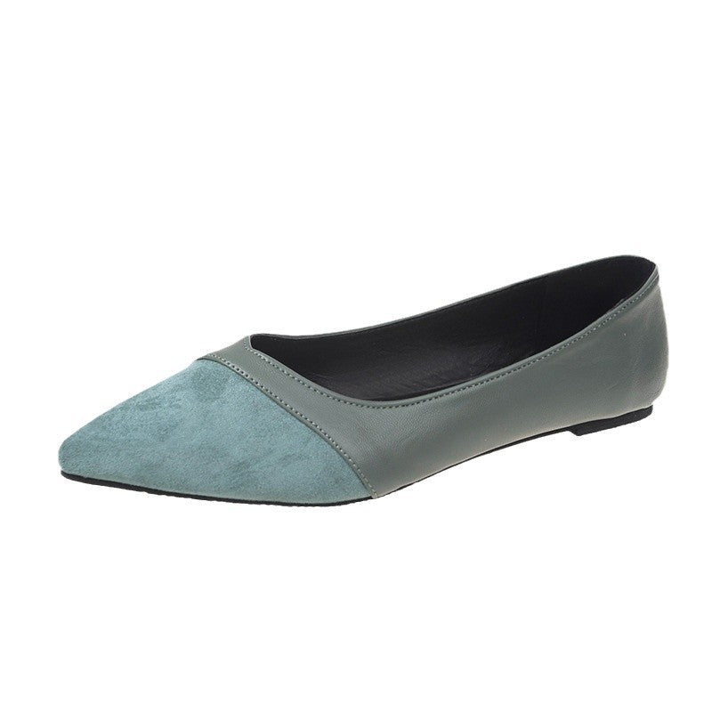Women's pointed slip-on flats in a material mix with ergonomic comfort footbed and flexible profile outsole Mune Fashion