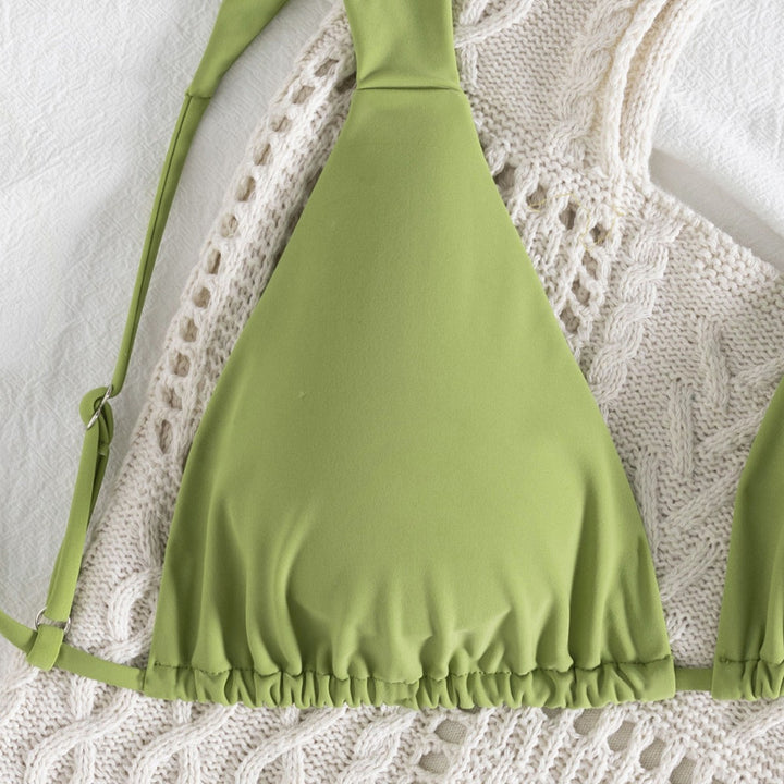 Women Triangle Bikini with Shell Applications Mune Fashion