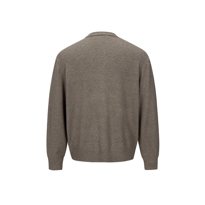 Men's fine knit cardigan with round neck, continuous button placket, and ribbed hem Mune Fashion