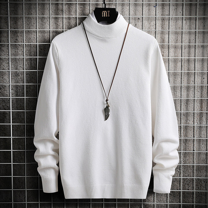 Men's nan Premium Stand Collar Sweater made of fine cotton blend with ribbed cuffs and slim silhouette Mune Fashion