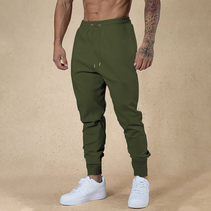 Men's nano athletic terry jogging pants with high waistband drawstring and tapered ribbed cuffs Mune Fashion