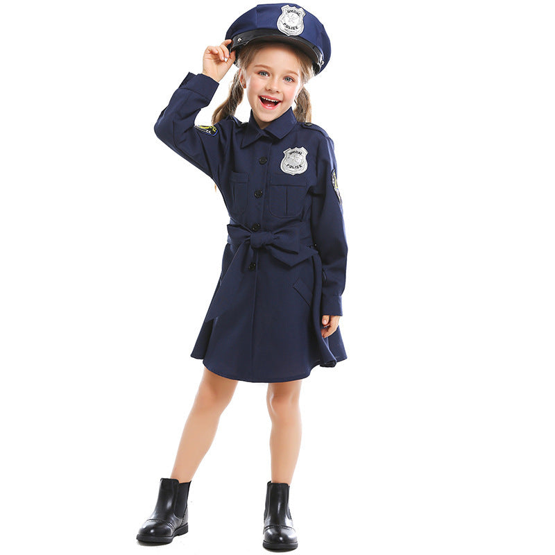 Women's Police Costume with Skirt and Cap Mune Fashion