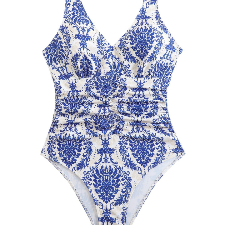 Ladies elegant one-piece swimsuit with romantic floral pattern Mune Fashion