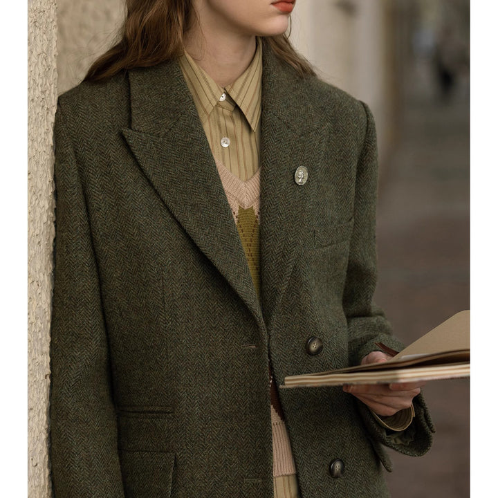 Women Elegant and Modern Wool Blazer Mune Fashion