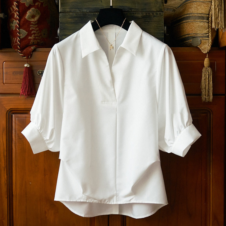 Ladies Elegant Blouse with Plus Sizes and Wide Sleeves Mune Fashion