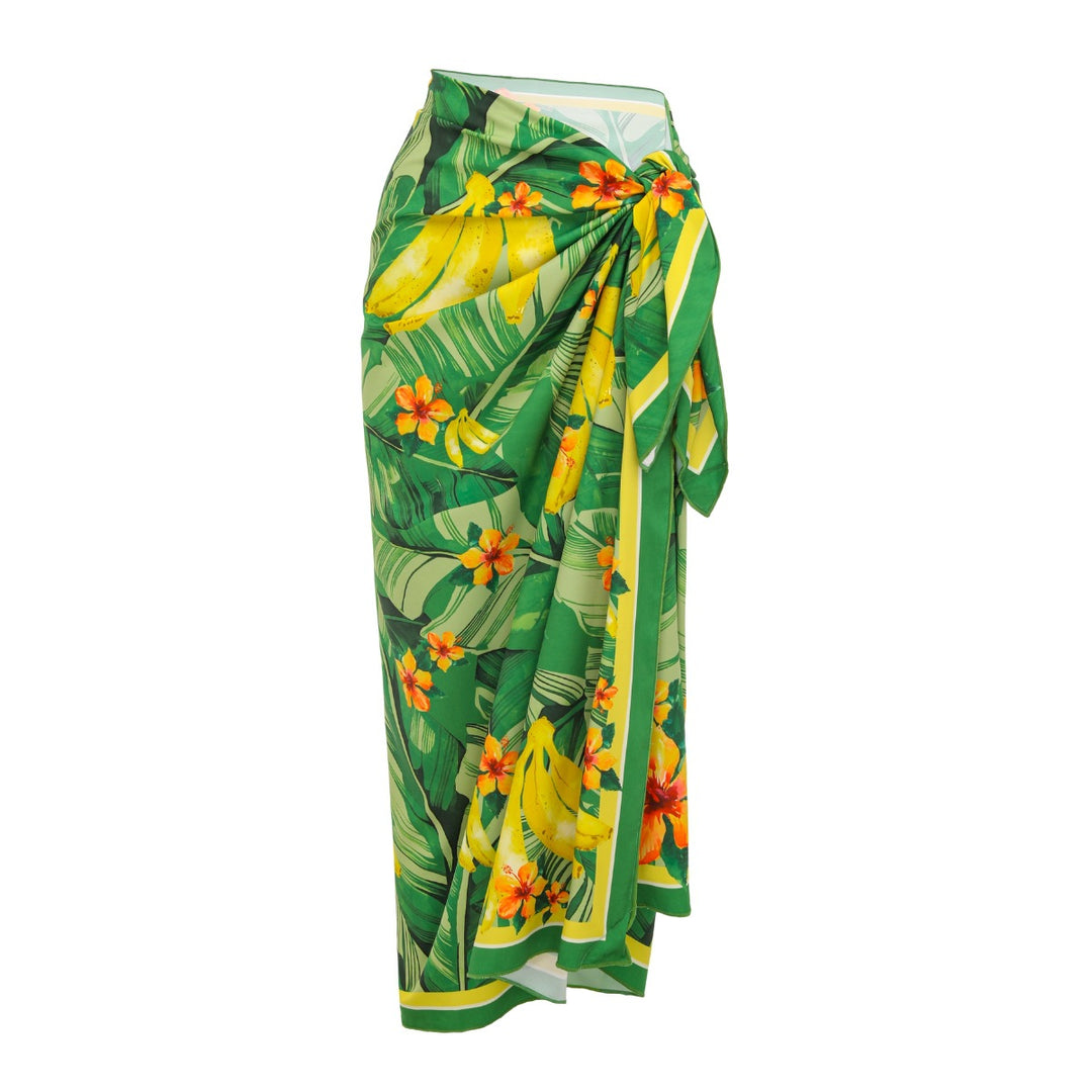 Women's one-piece swimsuit with voluminous ruffles and stylish wrap skirt Mune Fashion