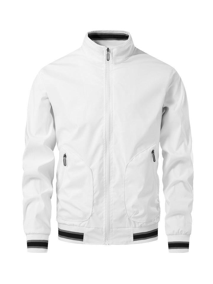 Men's sporty lightweight transitional jacket with high collar Mune Fashion