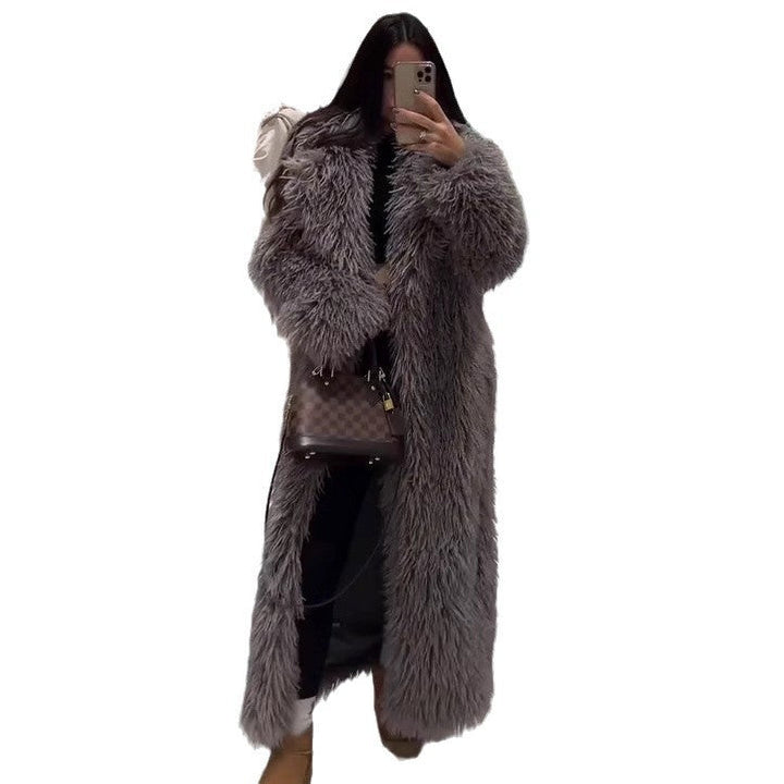 Women's Long Faux Fur Coat Mune
