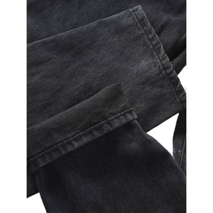 Men's Tapered Relaxed Denim Jeans with High Waist and Clean Used Look Mune Fashion