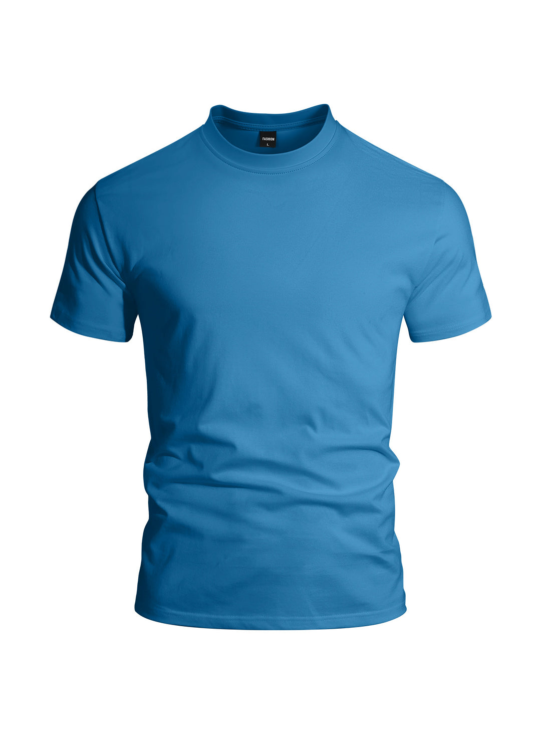 Men's close-fitting round neck basic shirt made of single jersey with reinforced neckband Mune Fashion
