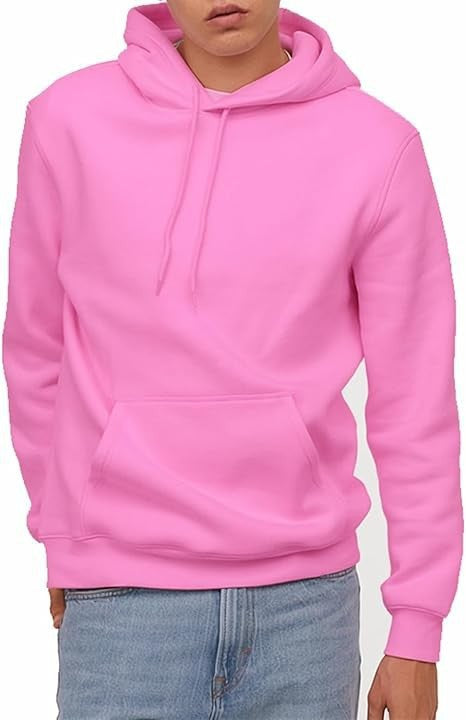 Men's casual hoodie with kangaroo pocket, drawstring, and ribbed cuffs Mune Fashion