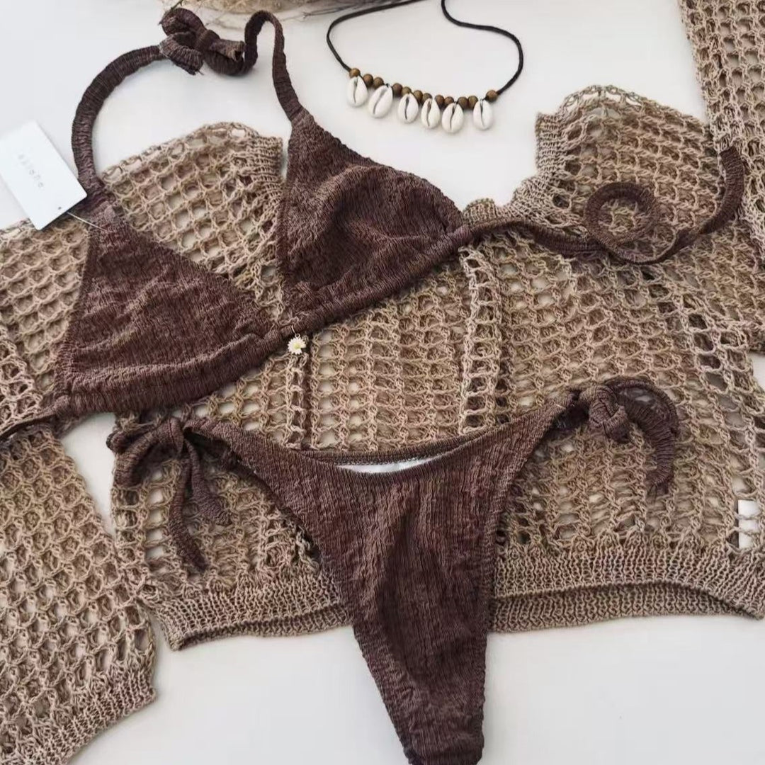 Women's Bikini Set with Transparent Overlay Mune Fashion
