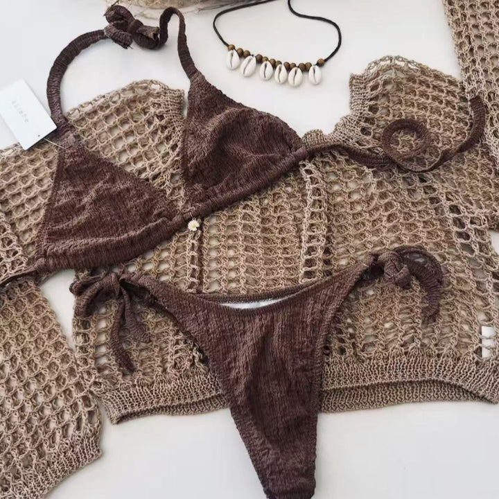 Women's Bikini Set with Transparent Overlay Mune Fashion