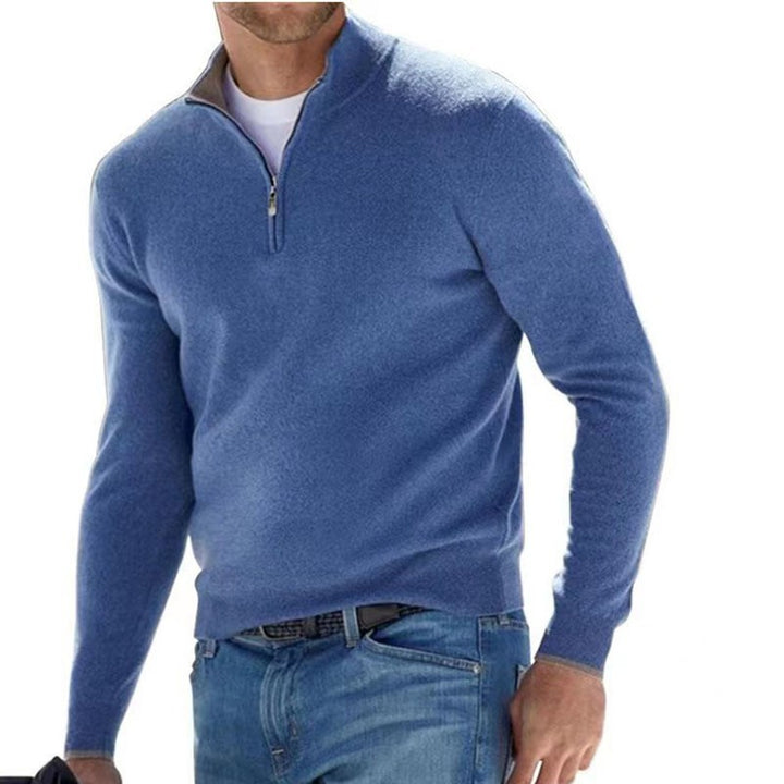 Women's lightweight sweatshirt pullover with half zipper Mune Fashion