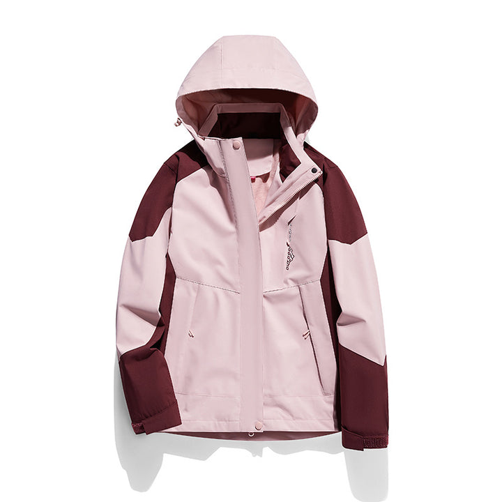 Women's two-layer softshell outdoor jacket with removable fleece inner layer and hood Mune Fashion