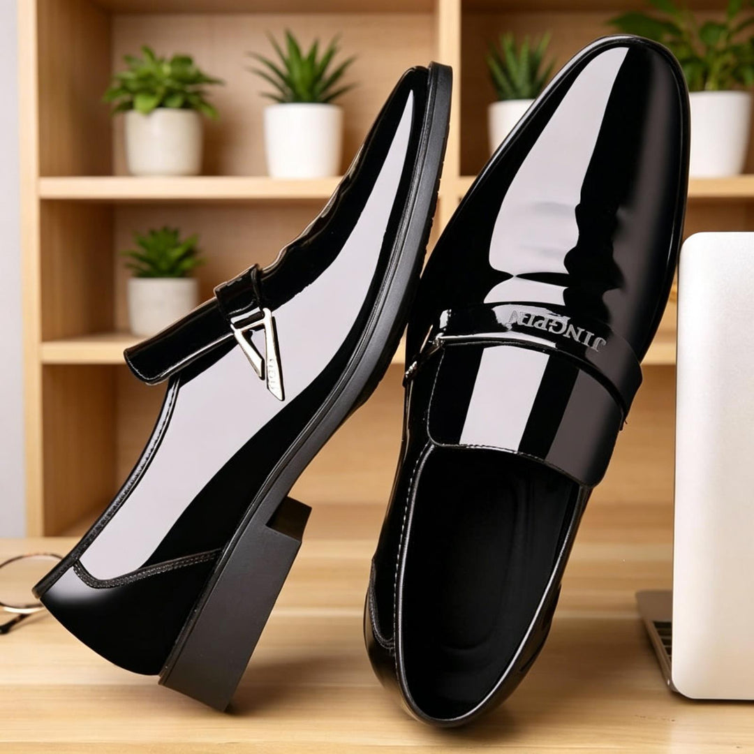 Men's Elegant and Stylish Patent Leather Shoes Mune Fashion