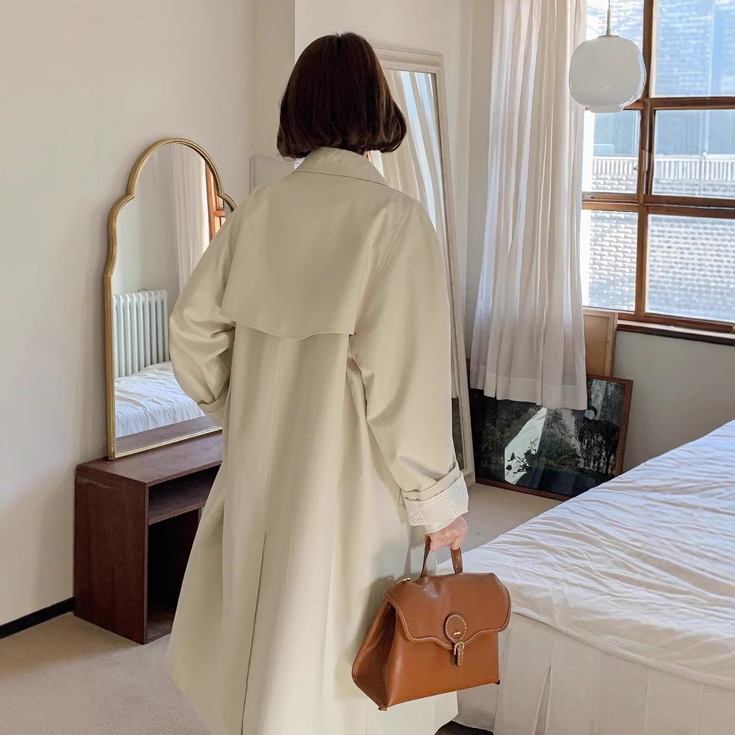 Women Casual Oversized Trench Coat Mune Fashion