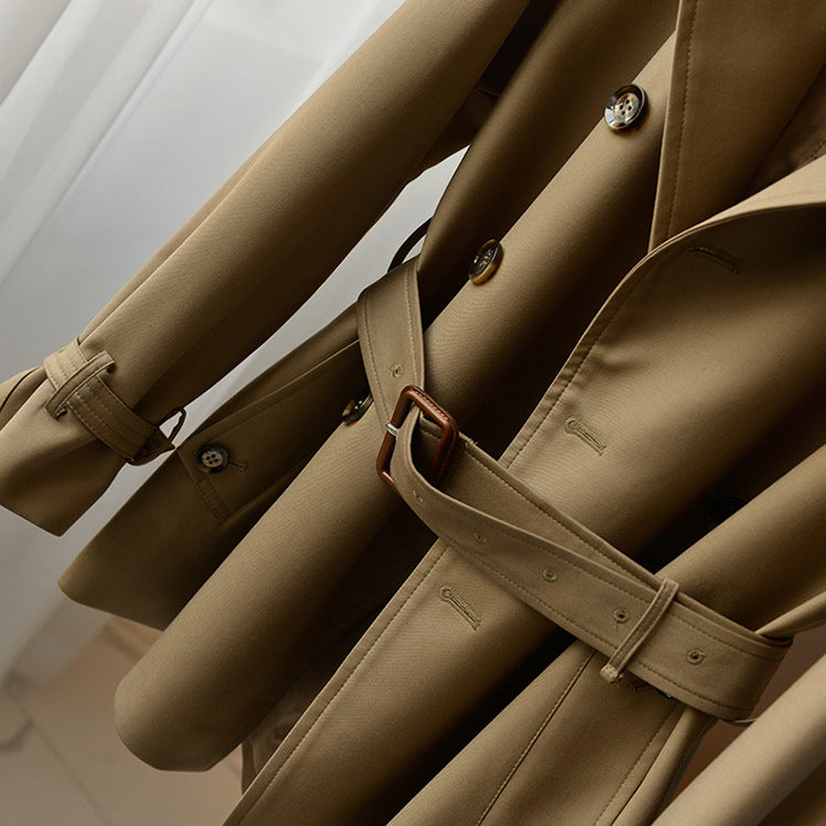 Ladies Fashionable Trench Coat with Waist Belt Mune Fashion 1789268628