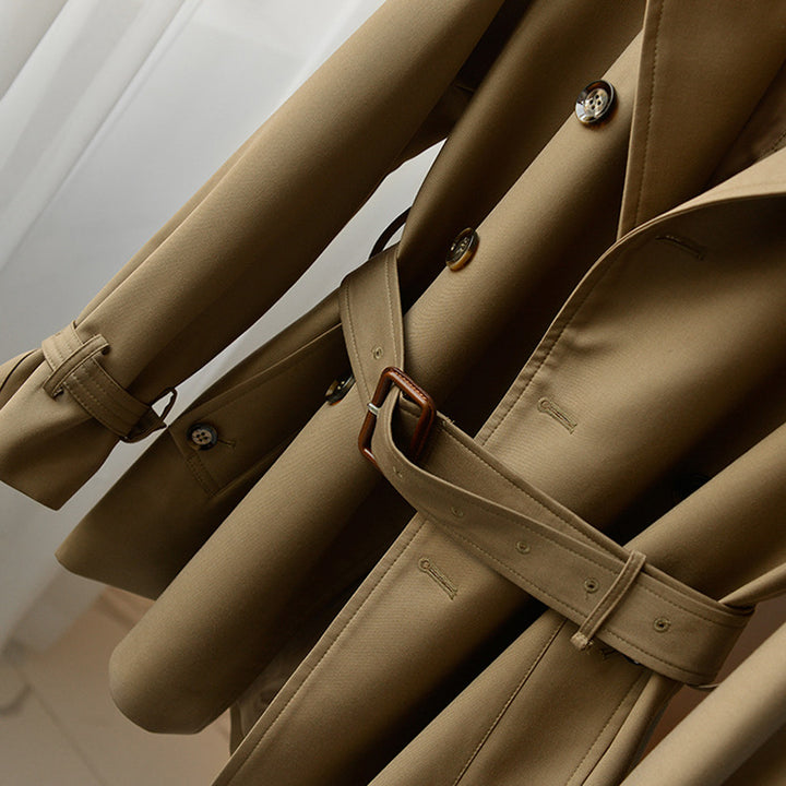 Ladies Fashionable Trench Coat with Waist Belt Mune Fashion 1789268628