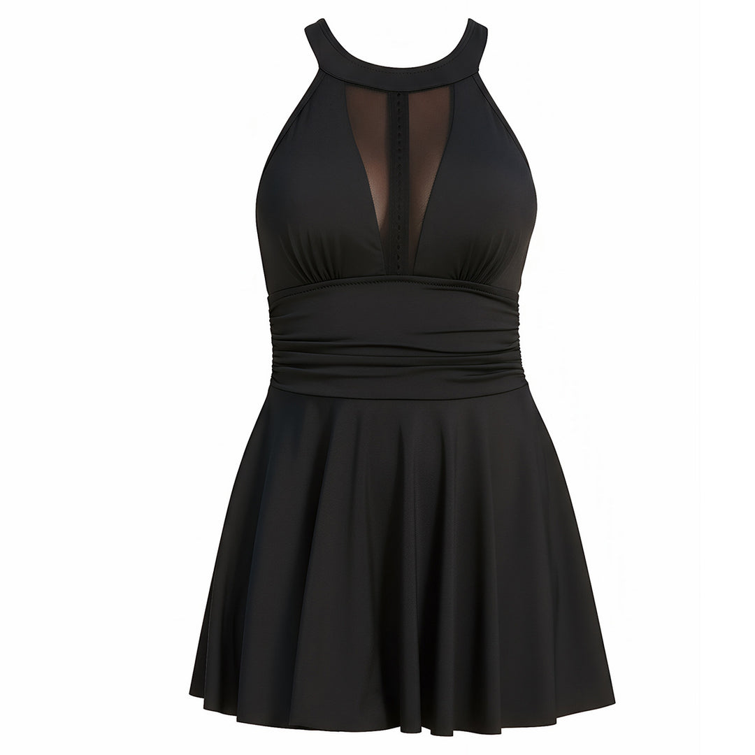 Ladies Elegant Swimsuit with Transparent Inserts Mune Fashion