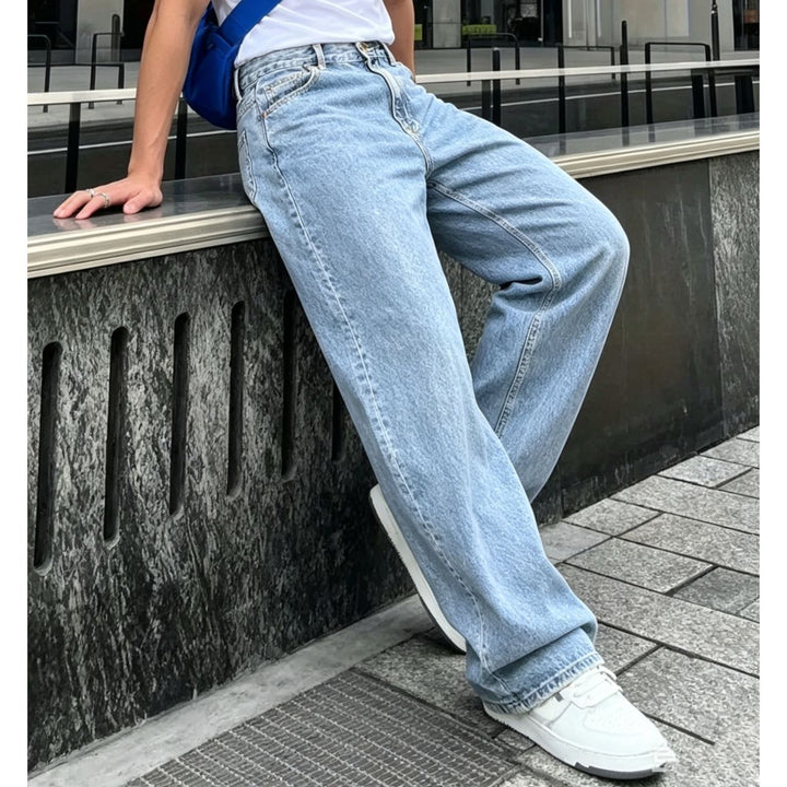 Women Stylish Wide Cut Jeans Mune Fashion
