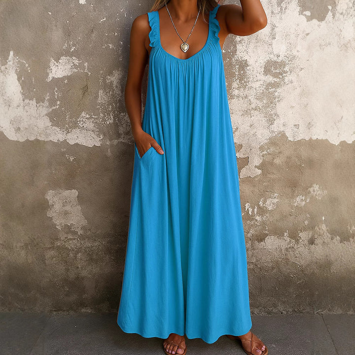 Women's maxi dress with strapless fit and airy silhouette Mune Fashion