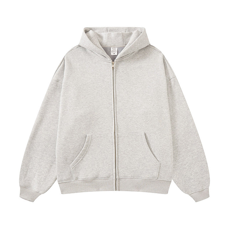 Unisex hooded sweatshirt jacket with full-length zipper, oversized fit and kangaroo pockets Mune Fashion