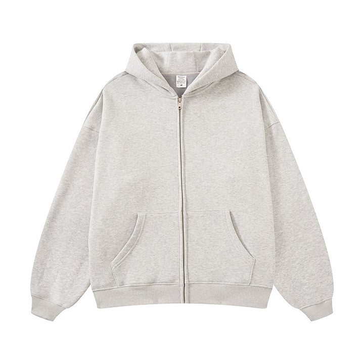 Unisex hooded sweatshirt jacket with full-length zipper, oversized fit and kangaroo pockets Mune Fashion