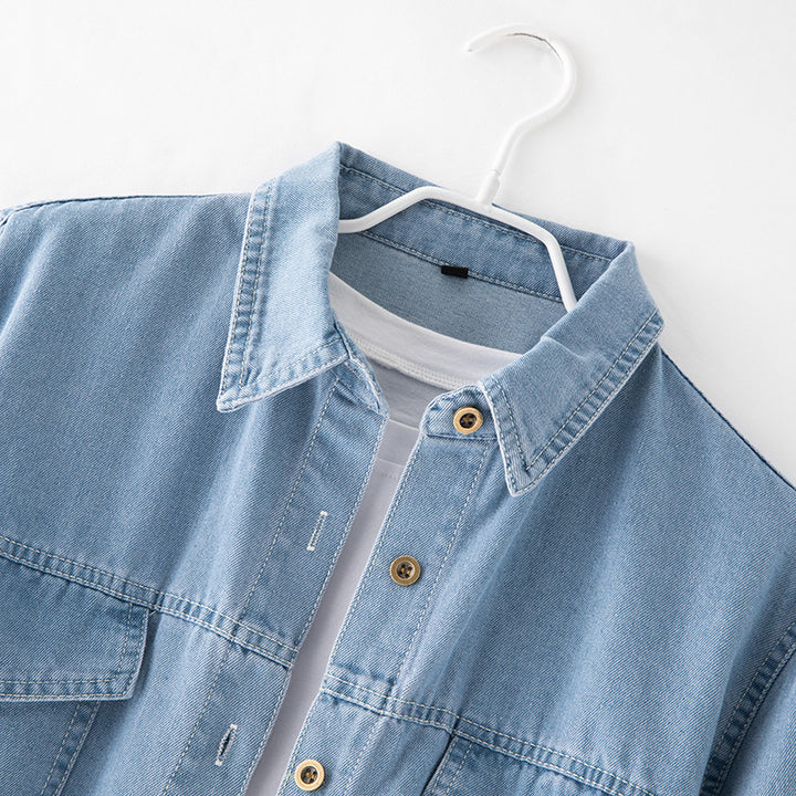 Women Denim Shirt Jacket Mune Fashion