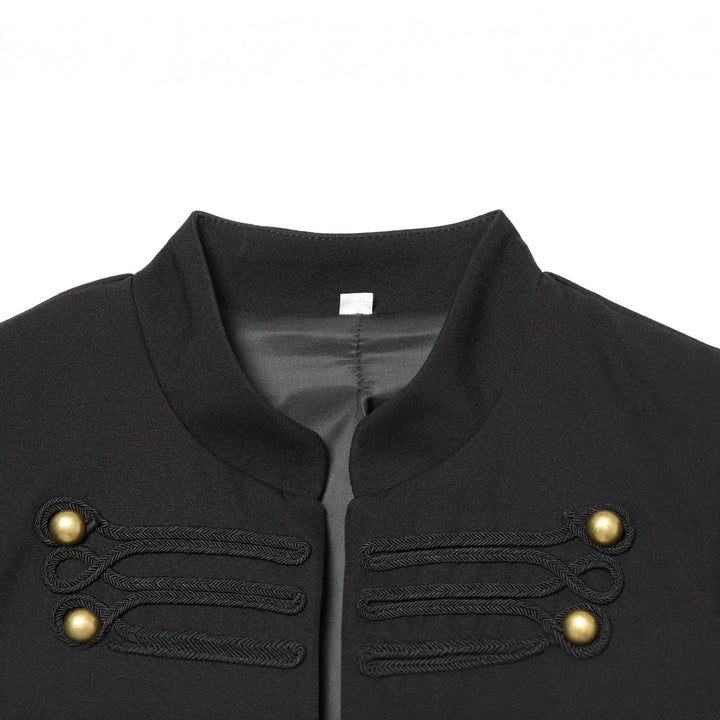 Ladies short jacket in marshal style with stand-up collar and decorative cordings Mune Fashion