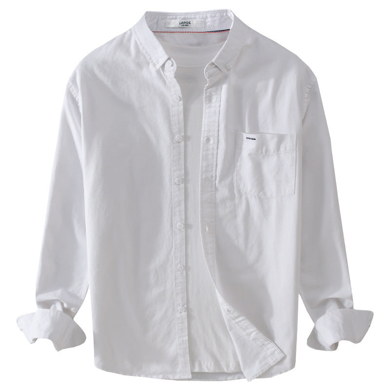 Men's classic button-down oxford shirt made of cotton with a Kent collar, loose fit, and chest pocket Mune Fashion