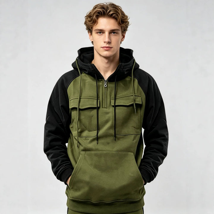 Men's Sporty Hoodie with Functional Pockets