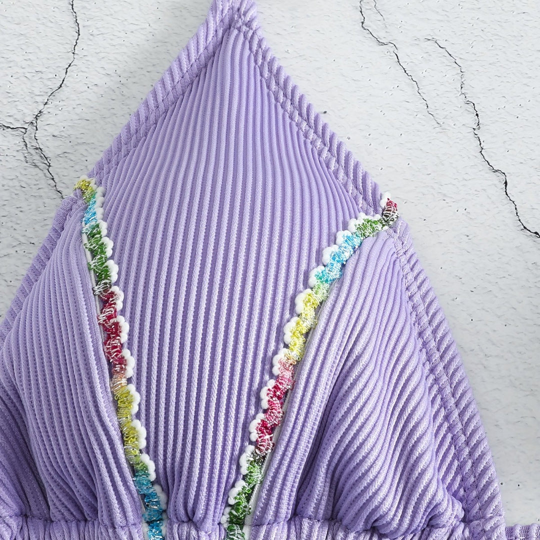 Women's Triangle Bikini with Playful Ties Mune Fashion