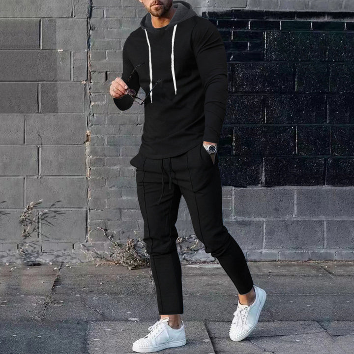 Men's two-piece hoodie lounge set with slim fit hoodie and tapered joggers Mune Fashion