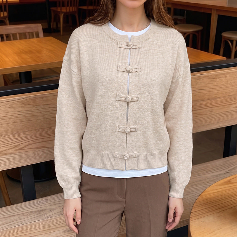 Women Elegant Cardigan with Button Details Mune Fashion