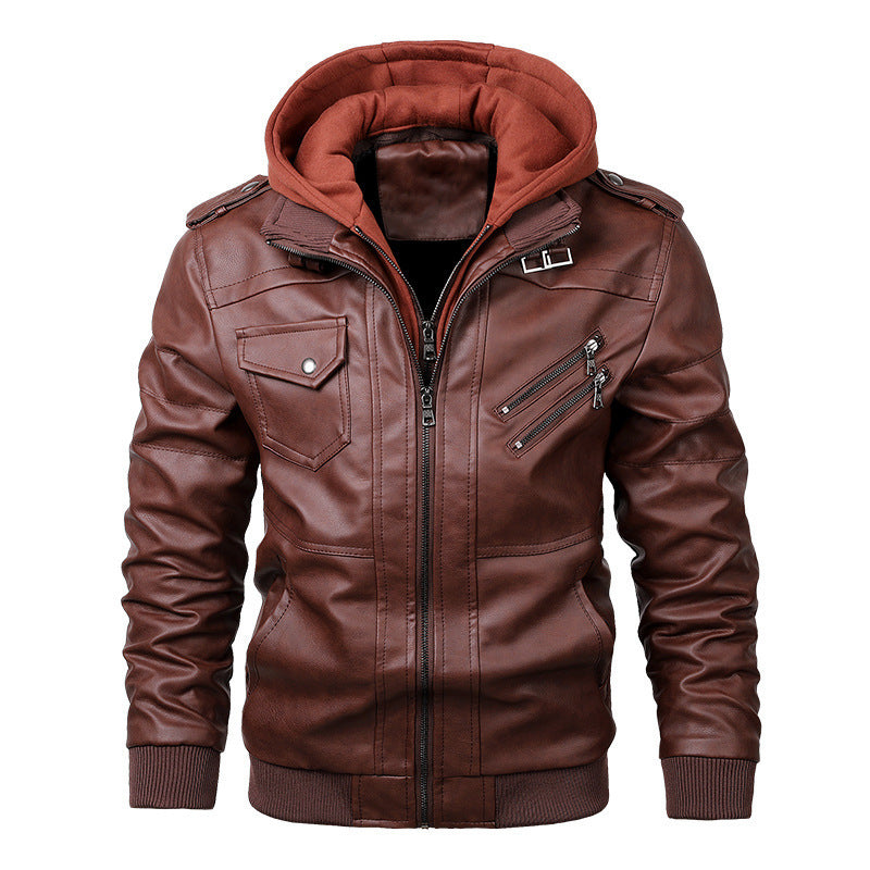 Men's Stylish Leather Jacket with Lining Mune Fashion