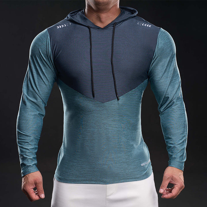 Men's Functional Long Sleeve Hoodie for Training with Stretch and Breathability Mune Fashion