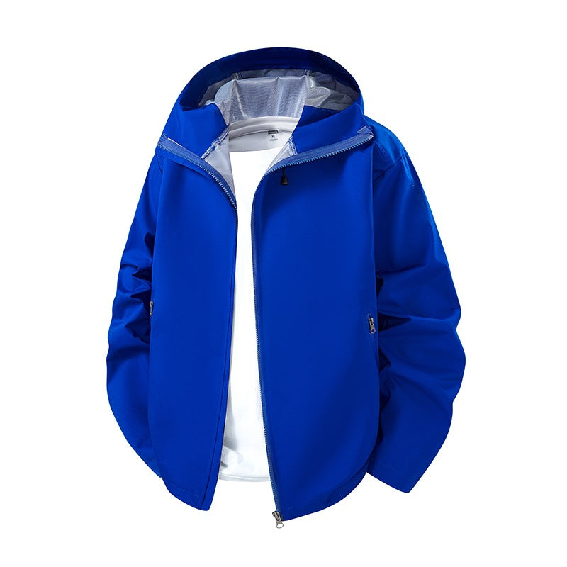 Men Lightweight Waterproof Hooded Softshell Jacket with Breathable Membrane Mune Fashion