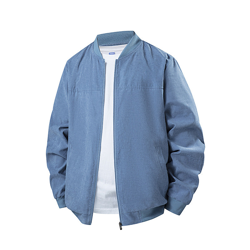 Men's lightweight transitional jacket with high collar and side pockets Mune Fashion